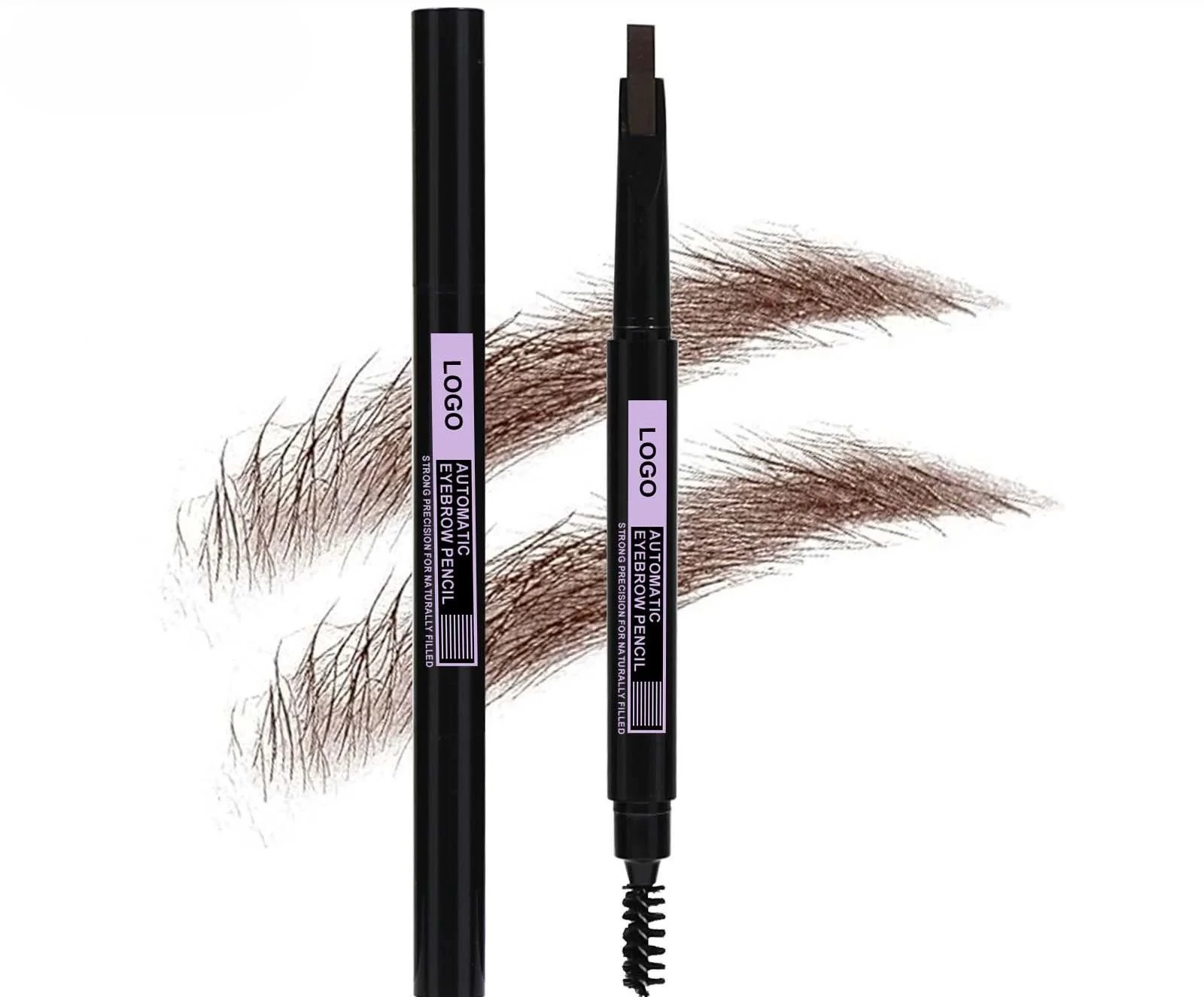 Waterproof Sweat Proof Retractable Hard Core Eyebrow Pencil, Smudge Resistant Natural Wild Brow Long Wear Definer