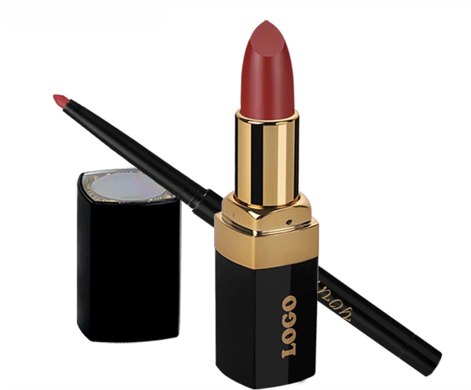 Waterproof Matte Non-transfer Long Wear 2 In 1 Lipstick & Lip Liner Lip Makeup Set