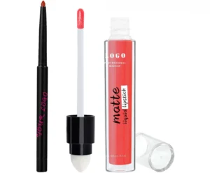 Waterproof Long Lasting Matte Lip Gloss & Lip Liner Set, Color Lock Non-transfer Lip Makeup Kit