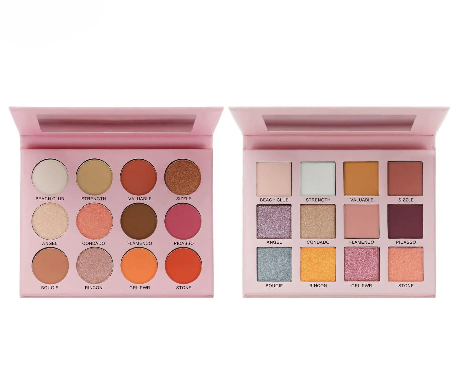 Wholesale Private Label No Logo 12-Shade DIY Multi-Use Eyeshadow Palette, Highly Pigmented Daily Eye Cosmetic