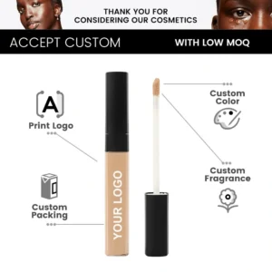 Wholesale Private Label No Logo Hydrating Liquid Concealer, Full Coverage Blemish Covering Long Wear Facial Base Makeup